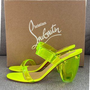 Christian Louboutin Yellow Sk Ovida Neon Mules